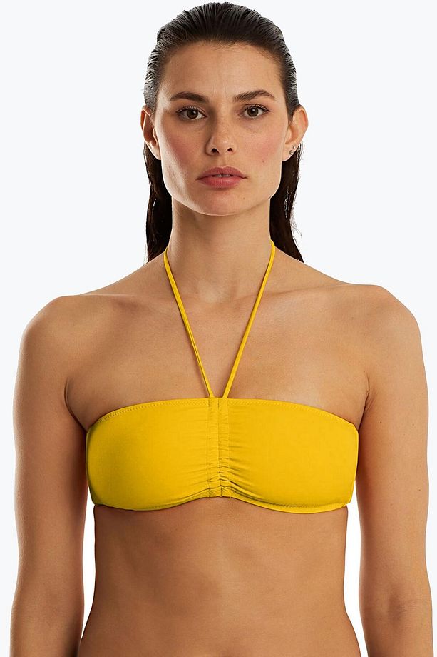 63541 Sarı Straplez Bikini Üstü - 1