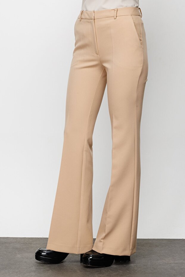 İspanyol Paça Klasik Pantolon - 5