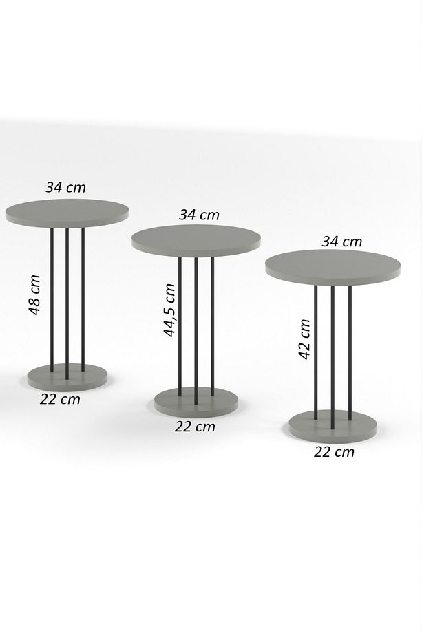 Zigon Sehpa Terra Gümüş Beyaz - 7
