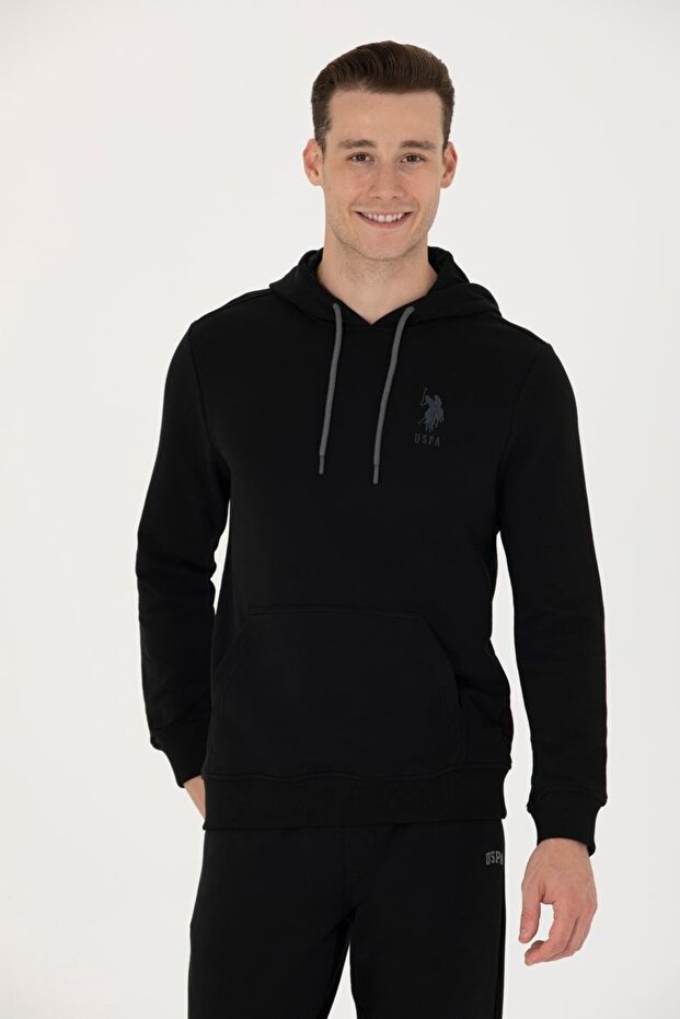 Erkek Kapüşonlu Basic Sweatshirtt - 2