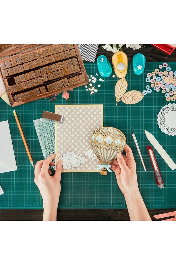 Damga Mühür Seti-70 Adet Retro Ahşap Mühür-damga Seti- A-z-0-9 Scrapbooking Büyük Ve Küçük Harfler - 3