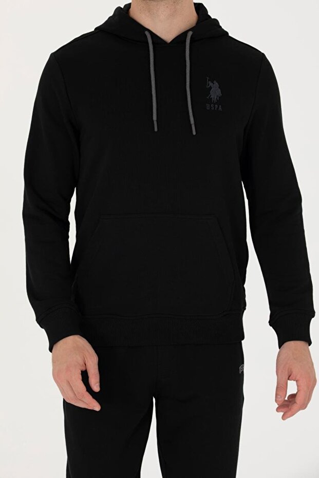 Erkek Kapüşonlu Basic Sweatshirtt - 5