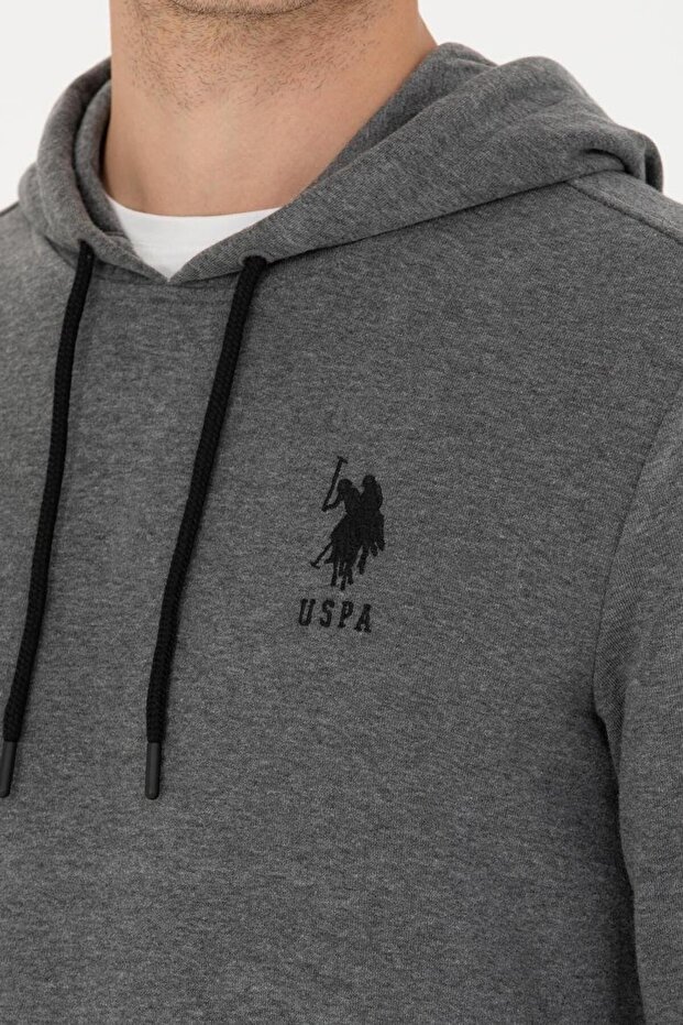 Erkek Kapüşonlu Basic Sweatshirtt - 7