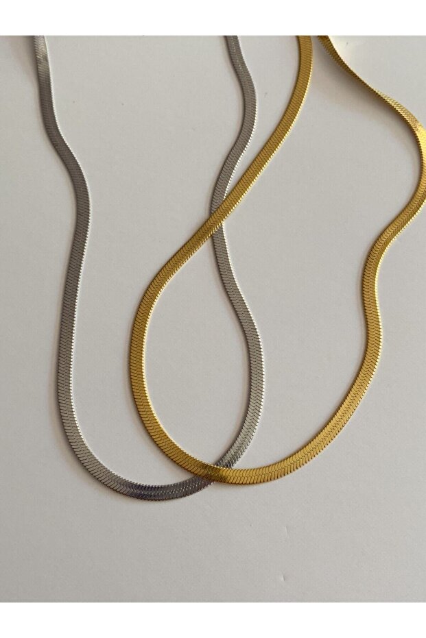 Çelik Italyan Zincir Kolye - 1