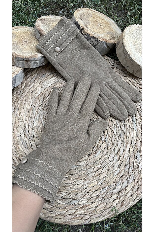 Kadın kaşe dokunmatik eldiven - 3