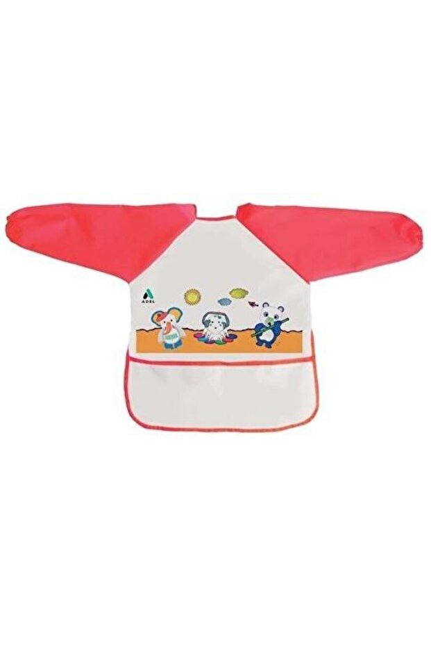6-8 Years Waterproof Painting Apron Red Painting Apron