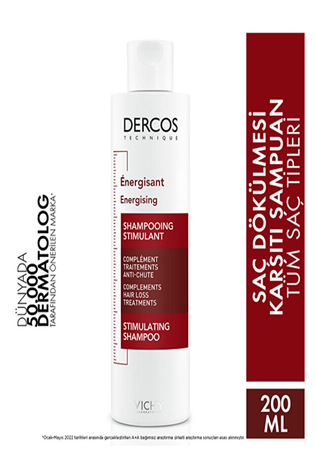 Dercos Energisant Shampoo - Anti-Hair Loss Care Shampoo 200ml