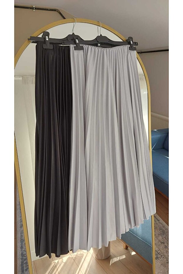 BELİ LASTİKLİ PİLİSELİ ETEK - 3