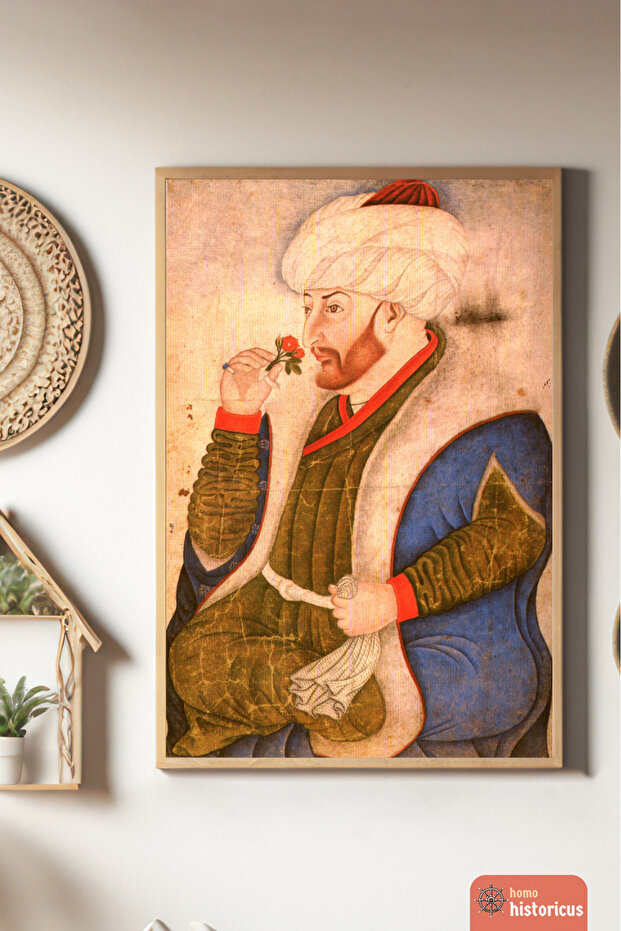 Fatih Sultan Mehmed Minyatür - Nakkaş Sinan | Osmanlı Tarihi Poster | Padişah Tablo | Tarih Posteri - 2