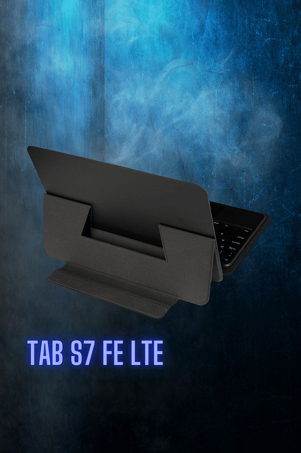 Savvy Keyboard Tab S7 FE LTE Bluetooh Bağlantılı Standlı Klavyeli Tablet Kılıfı - 5