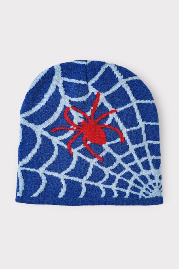 Blue Red Spider Beret