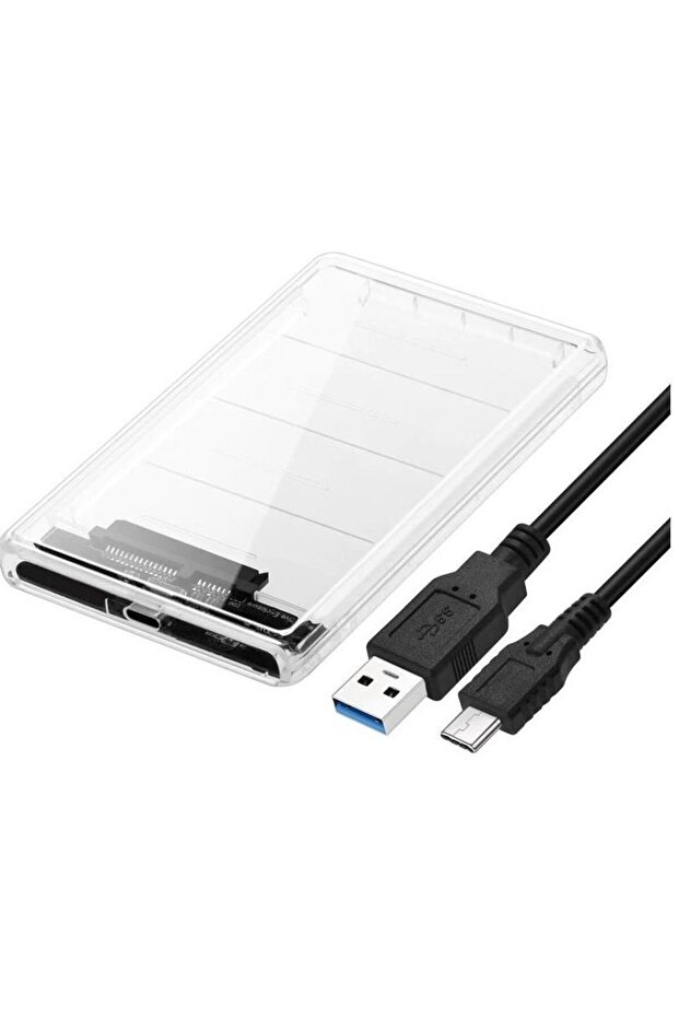 2.5 Sata Type C Usb 3.1 Usb 3.0 Şeffaf Harici Ssd Hdd Hard Disk Kutusu - 1