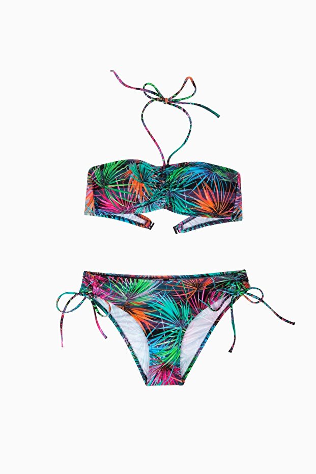 20522 طقم بيكيني أخضر بدون حمالات - 4