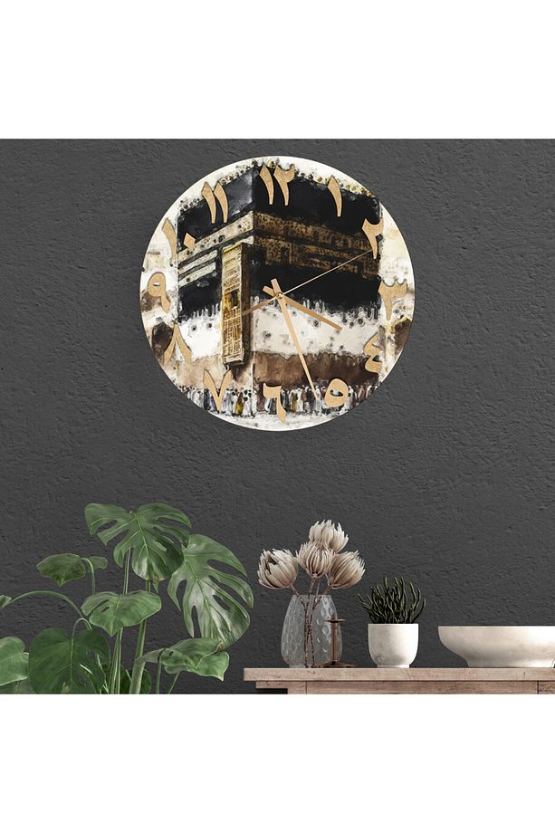 Dini Saat, Duvar Saati, Cam Duvar Saati, Salon İçin Saat Modelleri 36x36 cm 6T8468741910 - 1