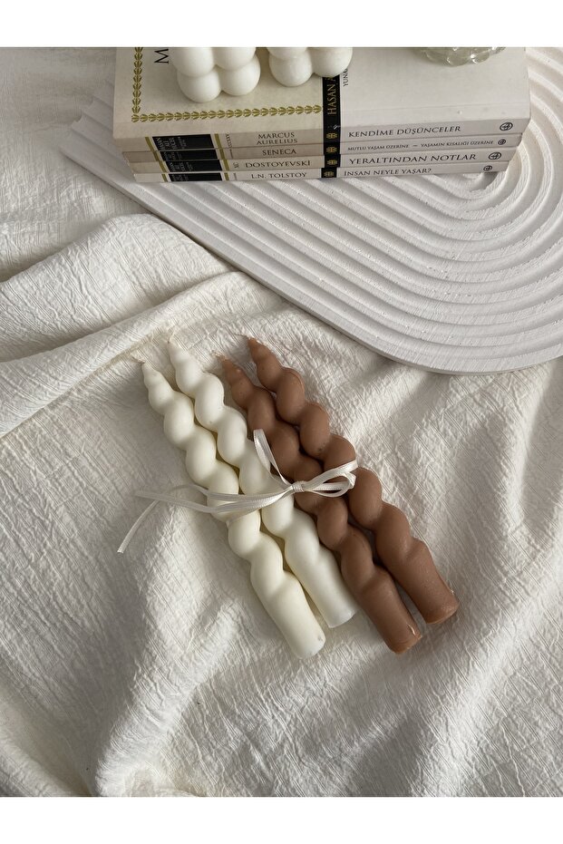 Şamdan Burgu Mum Seti - 5