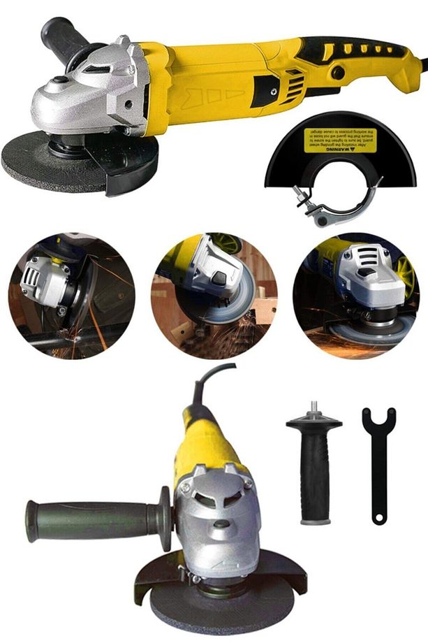 Alman 3000 Watt Devir Ayarli Sjs Çift Metal Dişli Şanzuman Demir Metal Kesme Taşlama Makinesi 125 Mm - 2