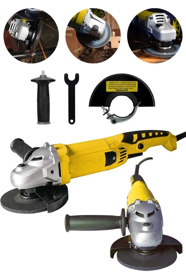 Alman 3000 Watt Devir Ayarli Sjs Çift Metal Dişli Şanzuman Demir Metal Kesme Taşlama Makinesi 125 Mm - 1