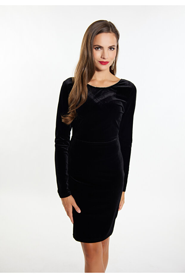 Rochie scurta cu smoking strass - 2