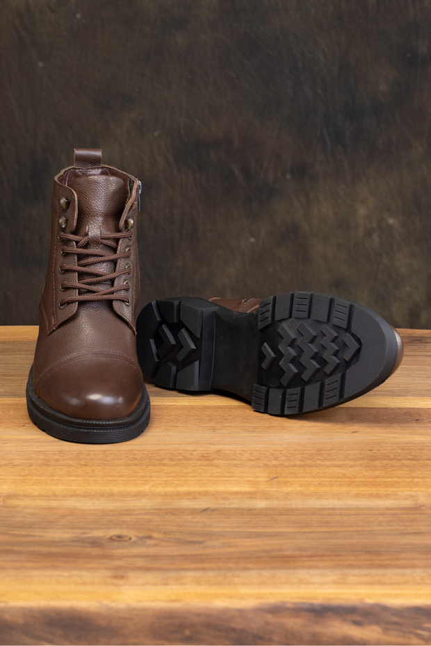 Erkek Hakiki Deri Bot , Kürklü Bot , Fermuarlı Bot - 5