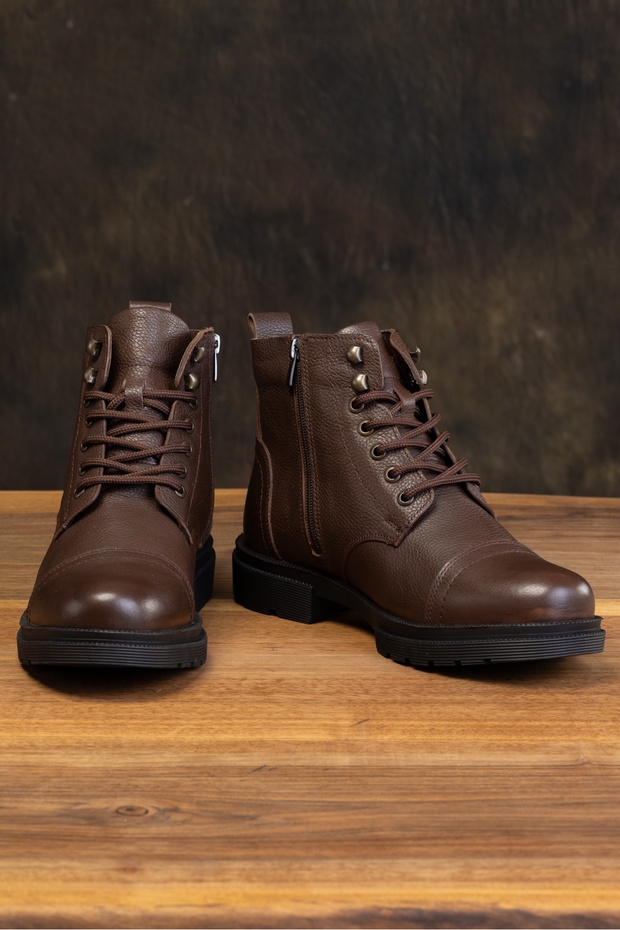 Erkek Hakiki Deri Bot , Kürklü Bot , Fermuarlı Bot - 8