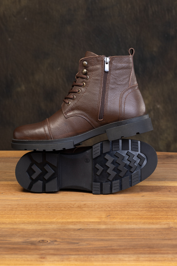 Erkek Hakiki Deri Bot , Kürklü Bot , Fermuarlı Bot - 6