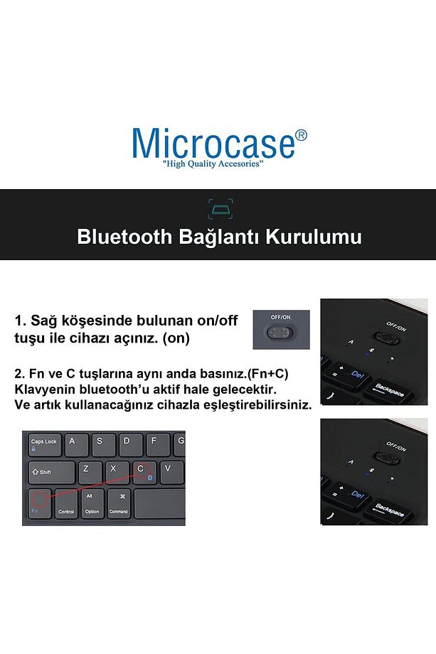 Tablet ve Telefonlar için Türkçe Q Bluetooth Touchpad Klavye ve Mouse Set - AL3560 - 4