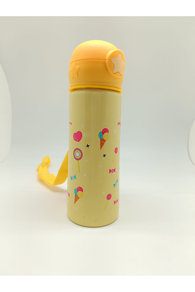 RUBENİS UNİCORN FİGÜRLÜ ÇELİK MATARA SARI 500 ML (RCM-01) - 2