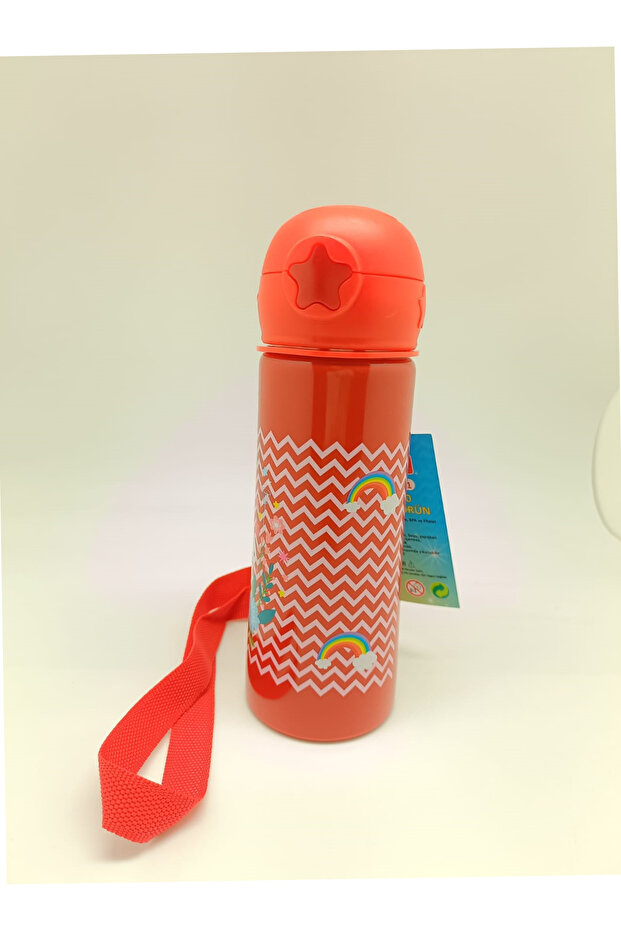 RUBENİS UNİCORN FİGÜRLÜ ÇELİK MATARA KIRMIZI 500 ML (RCM-01) - 2
