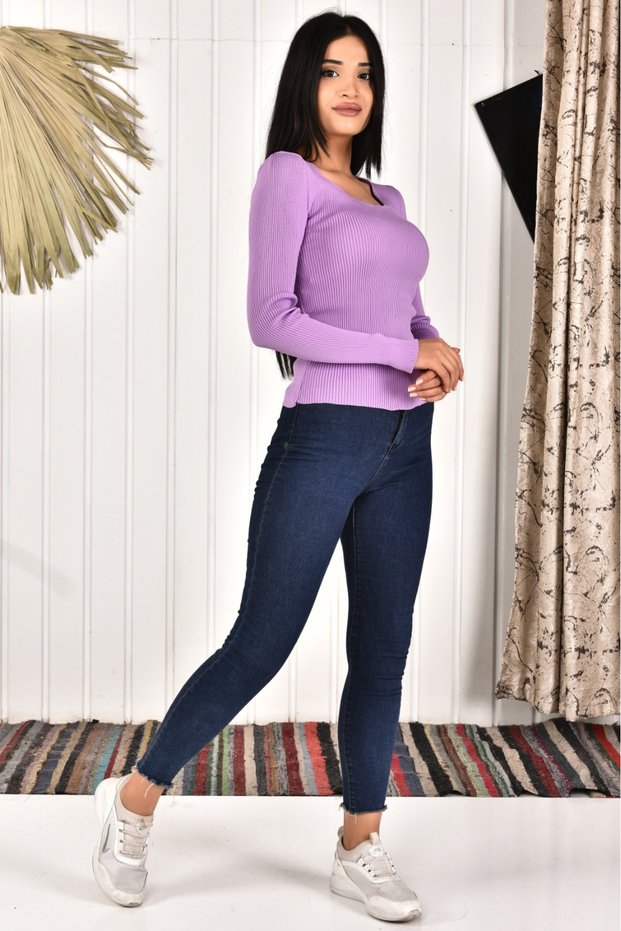 Square Collar Women's Knitwear Sweater