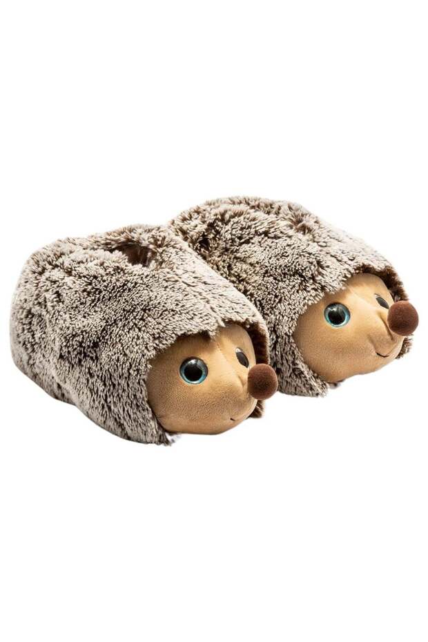 CC0650 Tw Kirpi 23 barna állatfigurás női papucs - 1