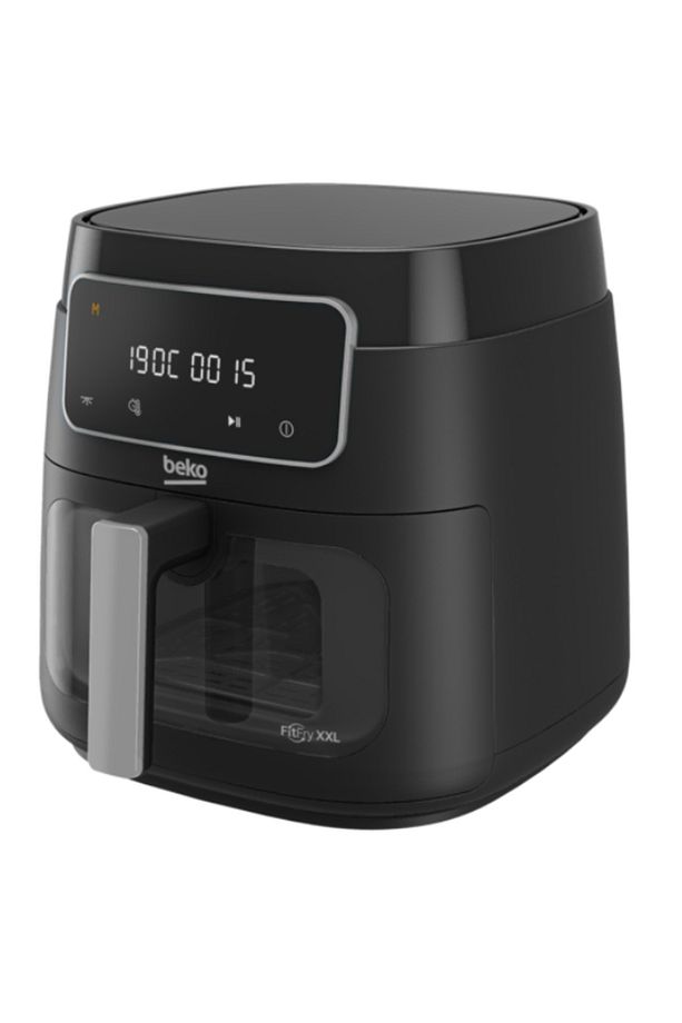 Airfryer Yağsız Fritöz, 7.6 lt 1750 W Cam Sepet, 9 Otomatik Program Led Ekran, Siyah - 3