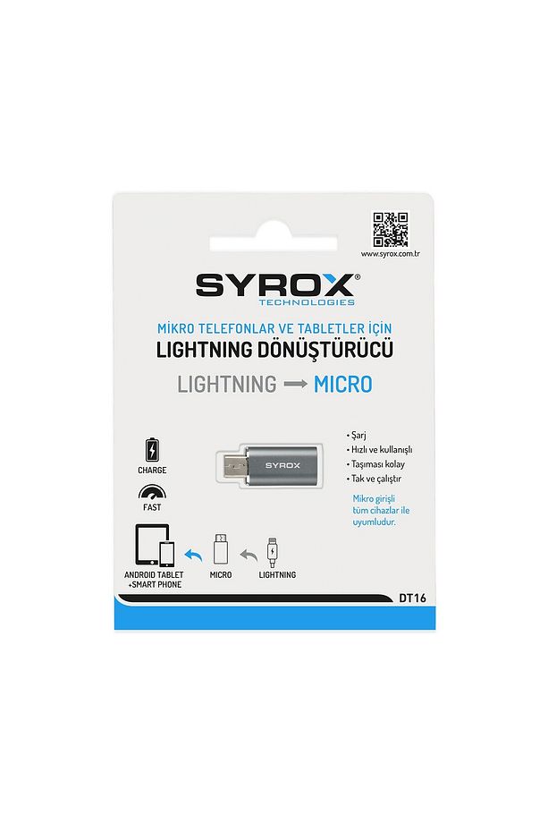 İphone Uyumlu Uç Giriş Micro Uç Şarj Çıkış Otg Dönüştürücü DT16 - 1
