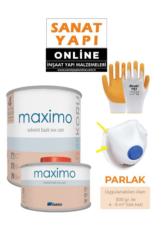 Maximo Sıvı Cam Parlak (Maske - Eldiven ) - 1