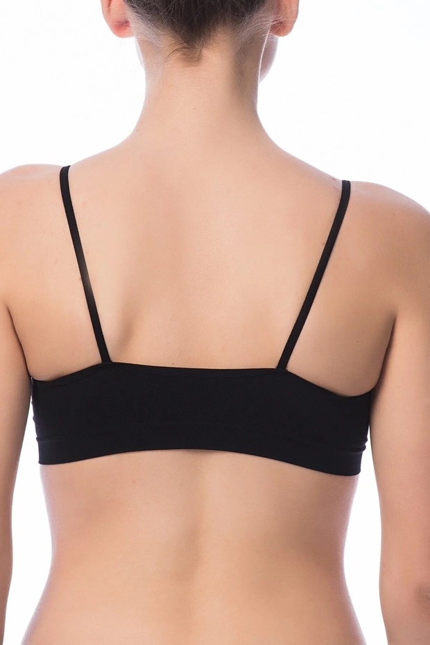 2 Pieces, Seamless (Seamless), No Support, Lycra, No Underwire, Thin Straps, Women's Bustier Bra - 2