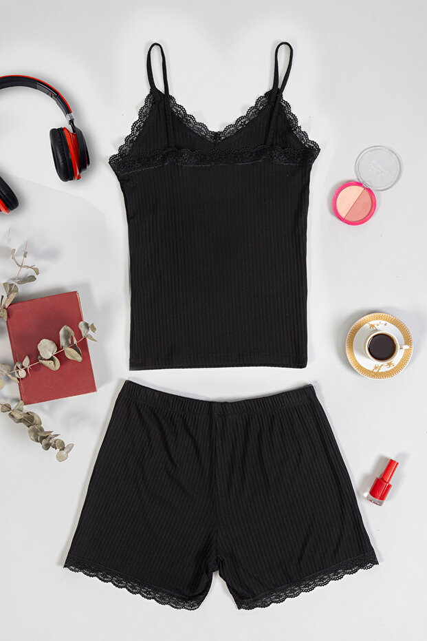 SET DE NOAPTE PENTRU FEMEI CROP ATLET CU PANTOR SORRT - 2