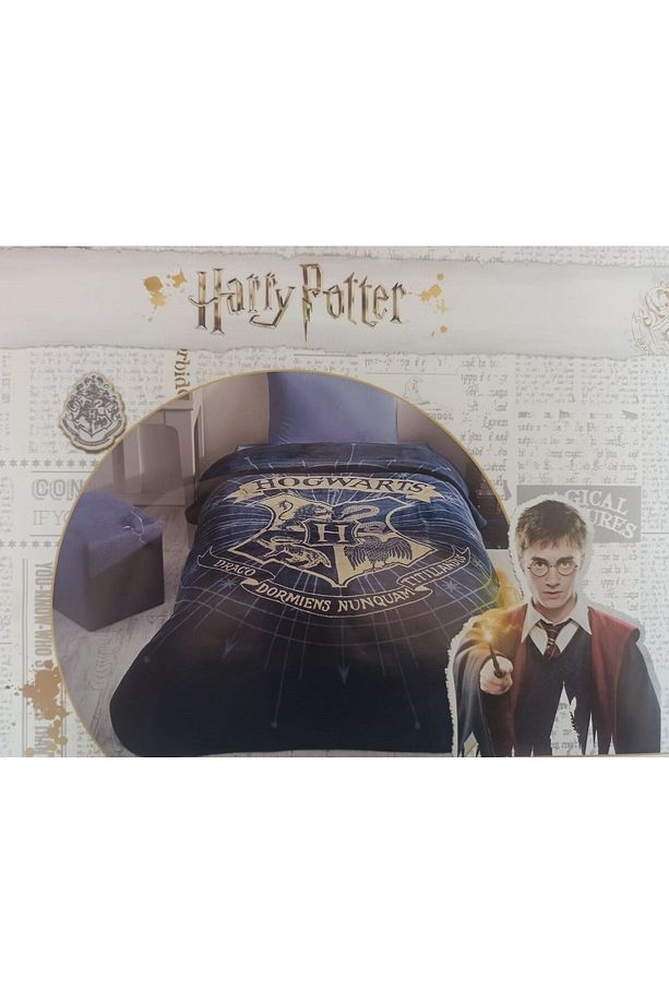 Harry Potter Hogwards Glam Tek Kişilik Lisanslı Battaniye - 1