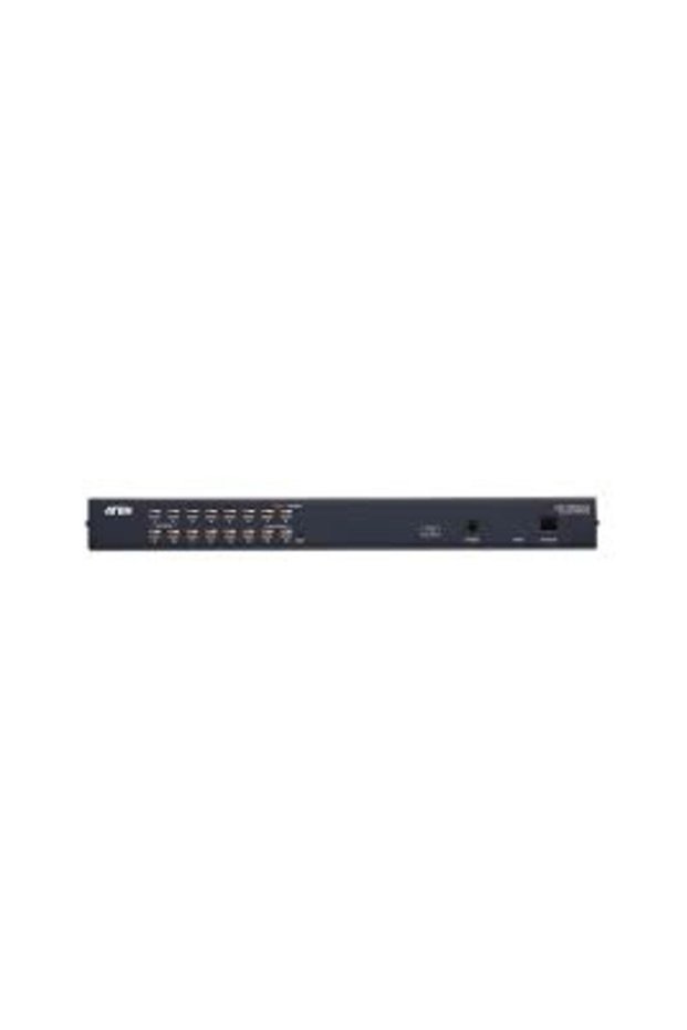 16 منفذ Cat 5 عالي الكثافة Ps/2 - محول USB Kvm
