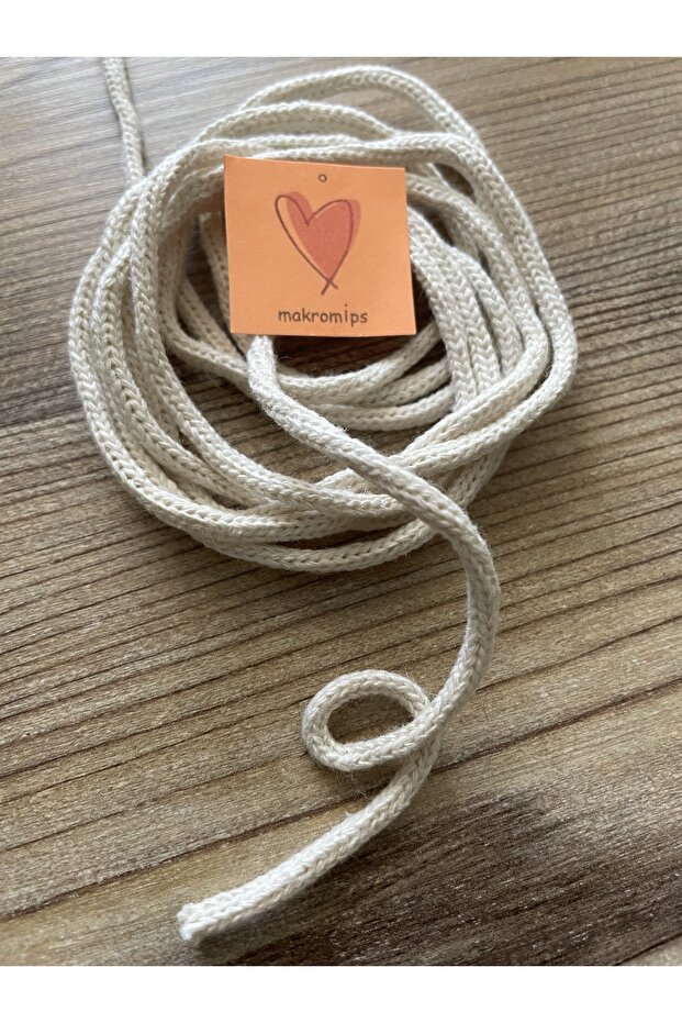 PREMIUM MAKROME İP 1 KİLO 3mm DOLGUSUZ PAMUK DOKUMA COTTON CORD KORDON ÖRGÜ İPİ - 3
