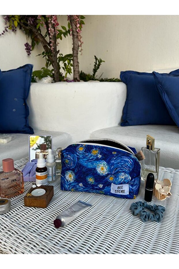 حقيبة مكياج فان جوخ منقوشة - 1
