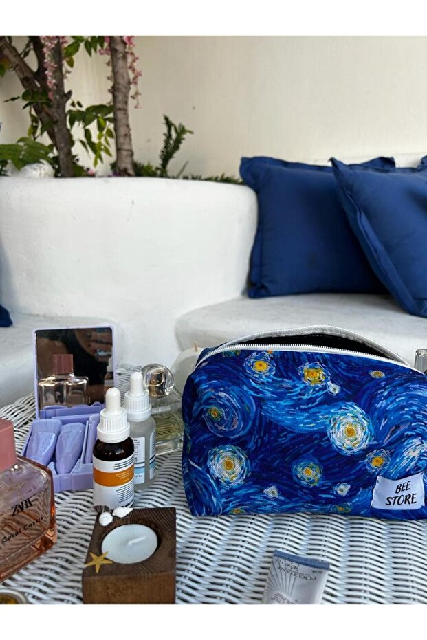 حقيبة مكياج فان جوخ منقوشة - 2