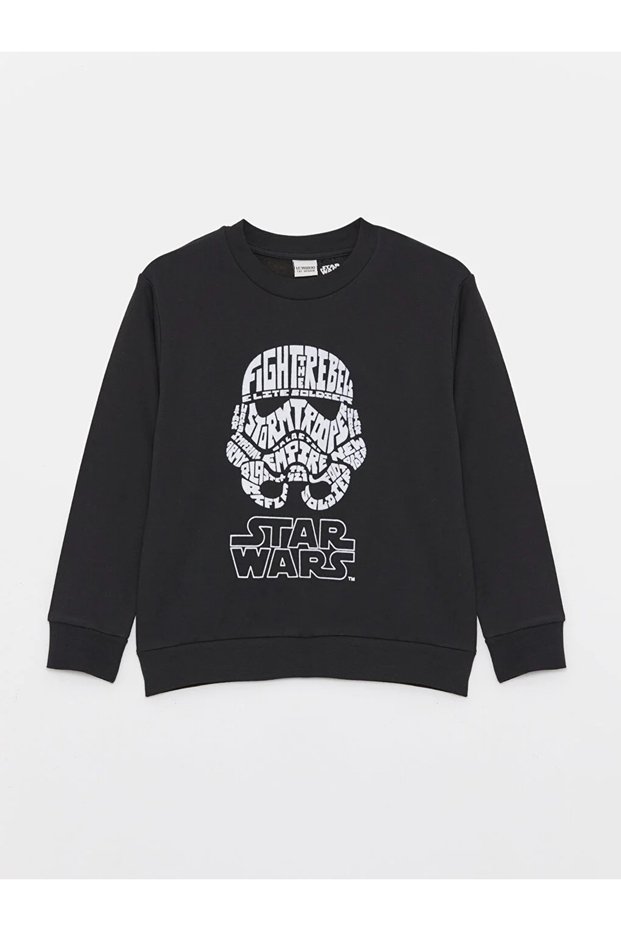 LCW Kids Crew Neck Star Wars Printed Long Sleeve Boy's Sweatshirt