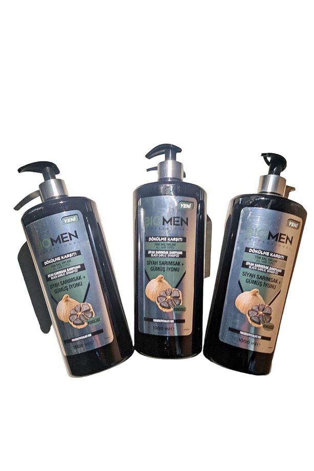 dökülmeye karşı siyah sarımsak+gümüş iyonu şampuan seti 3*1000ml:3000ml - 4