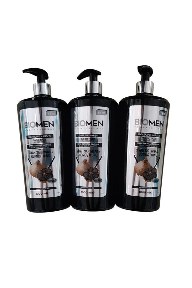 dökülmeye karşı siyah sarımsak+gümüş iyonu şampuan seti 3*1000ml:3000ml - 2