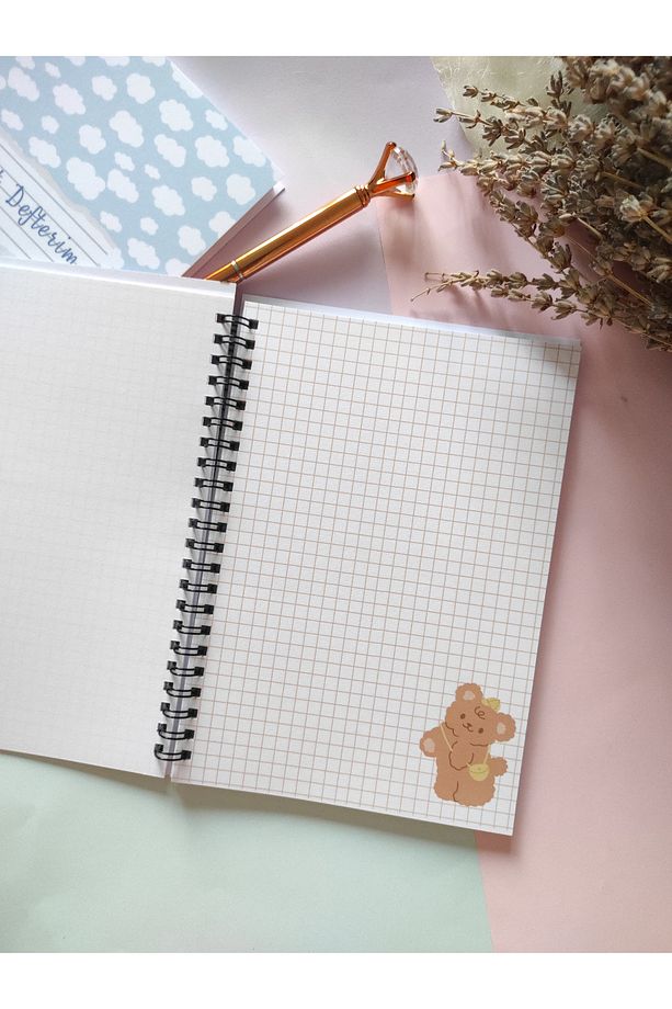 Sarı Ayıcık Notepad A5 - Memopad, Bloknot, Defter, Not Kağıdı - 3