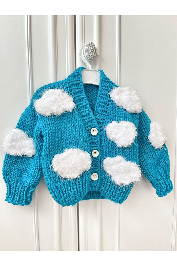 Hand-Knitted Child Baby Cloud Cardigan