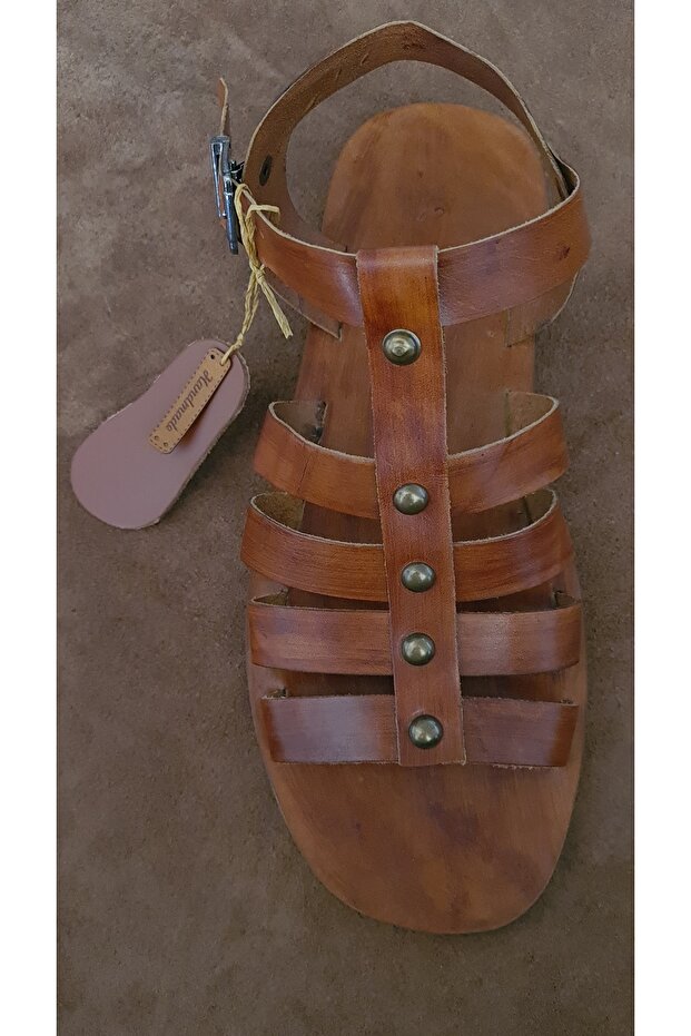 صندل جلد بني للرجال - 3