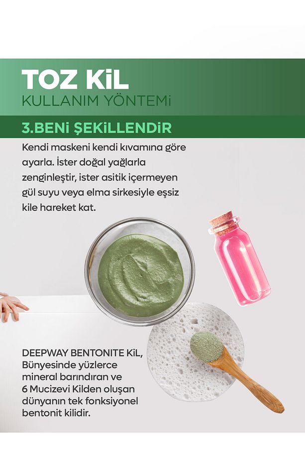 Deepway Bentonit Toz Kil Sivilce Net: 175 gr - 4