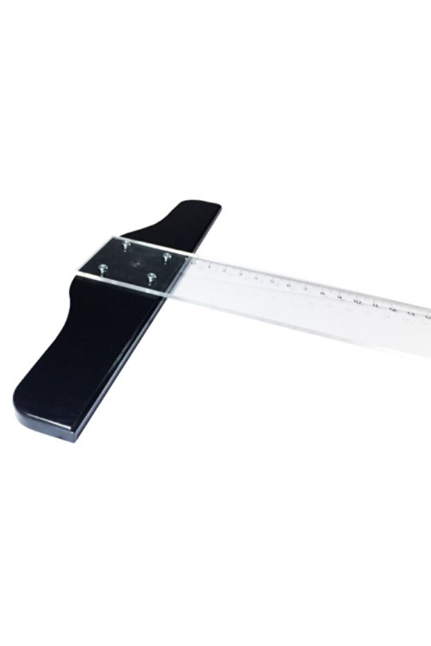 75 cm Plastik Şeffaf T Cetveli - 2