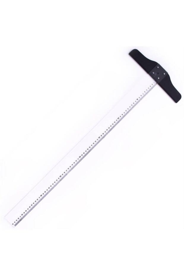 75 cm Plastik Şeffaf T Cetveli - 1