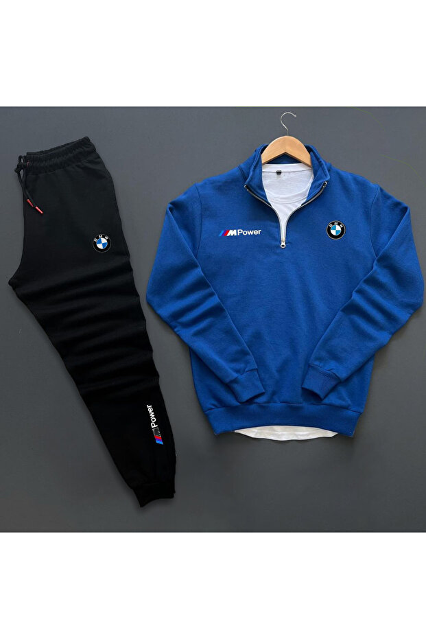 M Power Half Zipper Jacket and Tracksuit 2-Piece Winter Combination